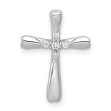 14k-white-gold-1-20ct-5-stone-diamond-cross-chain-slide-SolomonJeweler-Wichita-KS-CustomJewelry