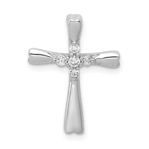 14k-white-gold-1-6ct-5-stone-diamond-cross-chain-slide-SolomonJeweler-Wichita-KS-CustomJewelry
