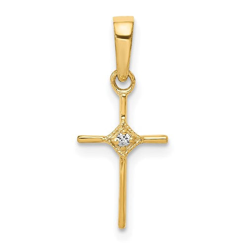 14k-small-01ct-diamond-cross-pendant-SolomonJeweler-Wichita-KS-CustomJewelry