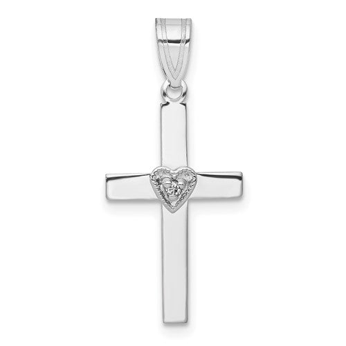 14k-white-gold-01ct-diamond-heart-cross-pendant-SolomonJeweler-Wichita-KS-CustomJewelry