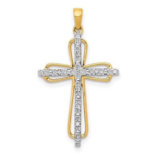 14k-rhodium-03ct-diamond-cross-pendant-SolomonJeweler-Wichita-KS-CustomJewelry