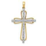 14k-rhodium-06ct-diamond-cross-pendant-SolomonJeweler-Wichita-KS-CustomJewelry