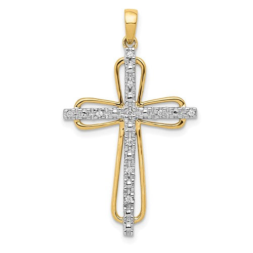 14k-rhodium-06ct-diamond-cross-pendant-SolomonJeweler-Wichita-KS-CustomJewelry