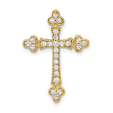14k-1-4ct-diamond-budded-cross-chain-slide-SolomonJeweler-Wichita-KS-CustomJewelry