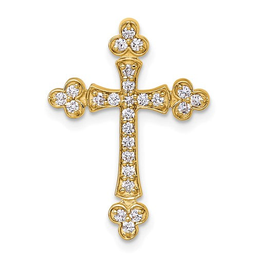 14k-1-3ct-diamond-budded-cross-chain-slide-SolomonJeweler-Wichita-KS-CustomJewelry