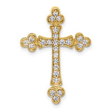 14k-1-2ct-diamond-budded-cross-chain-slide-SolomonJeweler-Wichita-KS-CustomJewelry