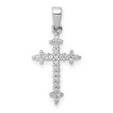 14k-white-gold-1-10ct-diamond-fleur-e-lis-cross-pendant-SolomonJeweler-Wichita-KS-CustomJewelry