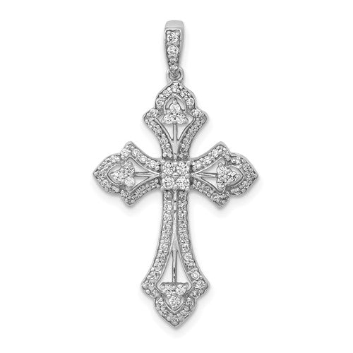 14k-white-gold-1-2ct-diamond-fancy-cross-pendant-SolomonJeweler-Wichita-KS-CustomJewelry