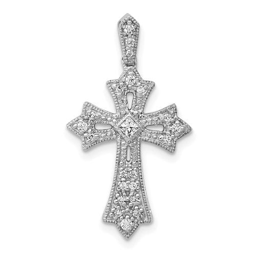 14k-white-gold-1-6ct-diamond-fleur-de-lis-cross-pendant-SolomonJeweler-Wichita-KS-CustomJewelry