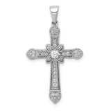 14k-white-gold-1-3ct-diamond-filigree-cross-pendant-SolomonJeweler-Wichita-KS-CustomJewelry