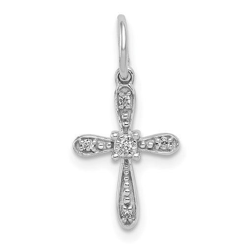14k-white-gold-03ct-diamond-cross-charm-SolomonJeweler-Wichita-KS-CustomJewelry