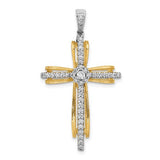 14k-two-tone-1-3ct-diamond-passion-cross-pendant-SolomonJeweler-Wichita-KS-CustomJewelry
