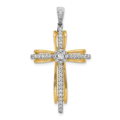 14k-two-tone-1-3ct-diamond-passion-cross-pendant-SolomonJeweler-Wichita-KS-CustomJewelry