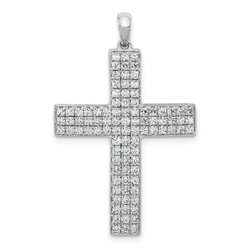 14k-white-gold-1ct-diamond-latin-cross-pendant-SolomonJeweler-Wichita-KS-CustomJewelry