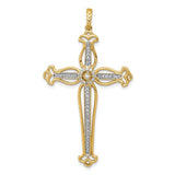 14k-1-4ct-diamond-fancy-budded-cross-pendant-SolomonJeweler-Wichita-KS-CustomJewelry