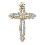 14k-5-8ct-diamond-budded-cross-chain-slide-SolomonJeweler-Wichita-KS-CustomJewelry