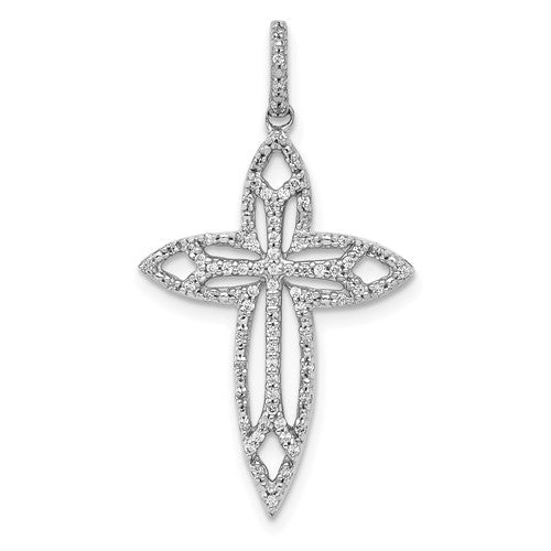 14k-white-gold-1-4ct-diamond-fancy-cross-pendant-SolomonJeweler-Wichita-KS-CustomJewelry