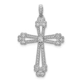 14k-white-gold-3-8ct-diamond-budded-cross-pendant-SolomonJeweler-Wichita-KS-CustomJewelry