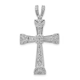 14k-white-gold-diamond-filigree-cross-pendant-SolomonJeweler-Wichita-KS-CustomJewelry
