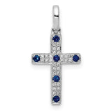14k-white-gold-1-15ct-diamond-and-sapphire-cross-pendant-SolomonJeweler-Wichita-KS-CustomJewelry