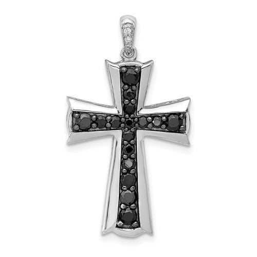 14k-white-gold-5-8ct-black-diamond-cross-pendant-SolomonJeweler-Wichita-KS-CustomJewelry