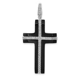 14k-white-gold-1-4ct-diamond-and-onyx-cross-pendant-SolomonJeweler-Wichita-KS-CustomJewelry