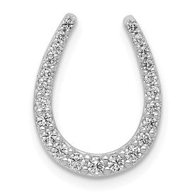 14k-white-gold-1-4ct-diamond-horseshoe-chain-slide-SolomonJeweler-Wichita-KS-CustomJewelry