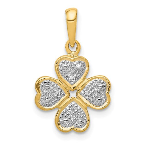 14k-02ct-diamond-four-leaf-clover-pendant-SolomonJeweler-Wichita-KS-CustomJewelry