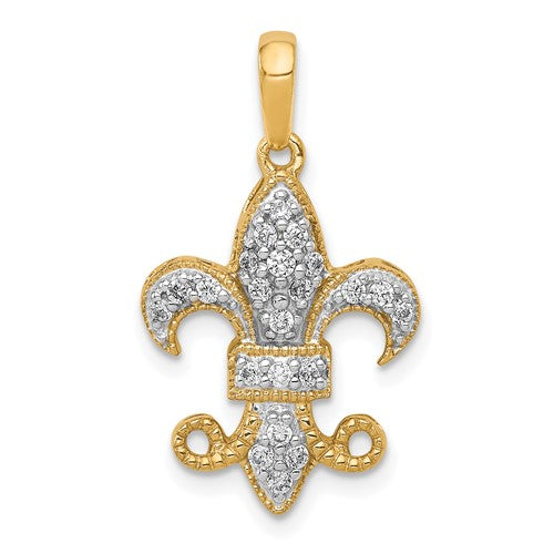 14k-diamond-fleur-de-lis-pendant-SolomonJeweler-Wichita-KS-CustomJewelry