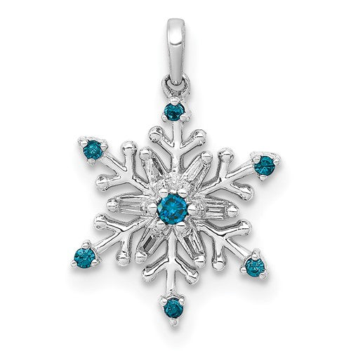 14k-white-gold-1-10ct-blue-and-white-diamond-snowflake-pendant-SolomonJeweler-Wichita-KS-CustomJewelry