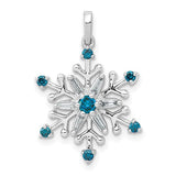 14k-white-gold-1-4ct-blue-and-white-diamond-snowflake-pendant-SolomonJeweler-Wichita-KS-CustomJewelry