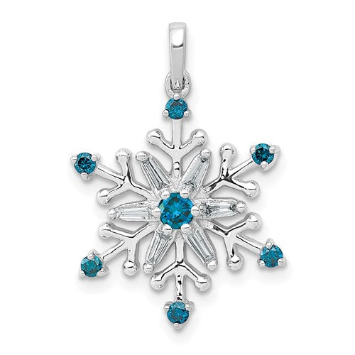 14k-white-gold-1-4ct-blue-and-white-diamond-snowflake-pendant-SolomonJeweler-Wichita-KS-CustomJewelry