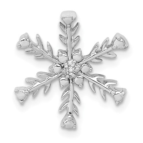14k-white-gold-01ct-diamond-snowflake-chain-slide-SolomonJeweler-Wichita-KS-CustomJewelry