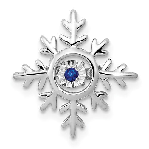 14k-white-gold-vibrant-moving-sapphire-snowflake-chain-slide-SolomonJeweler-Wichita-KS-CustomJewelry