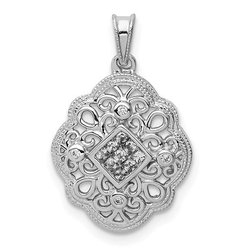 14k-white-gold-1-8ct-diamond-vintage-pendant-SolomonJeweler-Wichita-KS-CustomJewelry