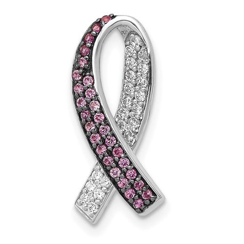 14k-white-gold-diamond-lab-created-pink-sapphire-awareness-slide-pendant-SolomonJeweler-Wichita-KS-CustomJewelry