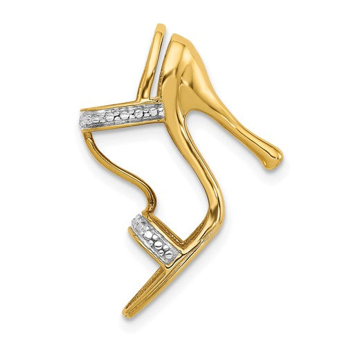 14k-and-rhodium-solid-3-d-01ct-diamond-high-heel-charm-SolomonJeweler-Wichita-KS-CustomJewelry