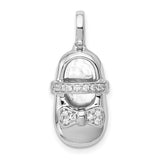 14k-white-gold-diamond-baby-girl-shoe-pendant-SolomonJeweler-Wichita-KS-CustomJewelry