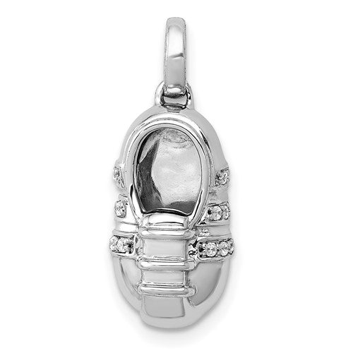 14k-white-gold-diamond-baby-boy-shoe-pendant-SolomonJeweler-Wichita-KS-CustomJewelry