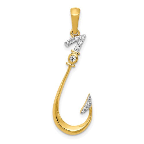 14k-diamond-fish-hook-pendant-SolomonJeweler-Wichita-KS-CustomJewelry