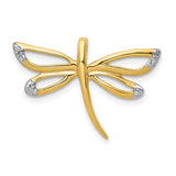 14k-diamond-w-rhodium-accent-dragonfly-chain-slide-SolomonJeweler-Wichita-KS-CustomJewelry