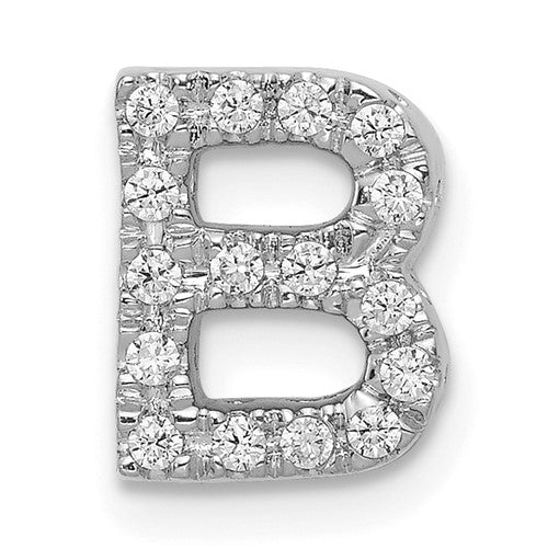 14k-white-gold-diamond-letter-b-initial-charm-SolomonJeweler-Wichita-KS-CustomJewelry