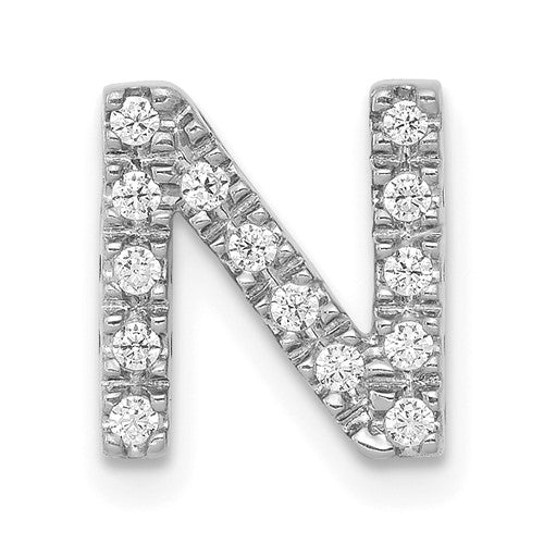 14k-white-gold-diamond-letter-n-initial-charm-SolomonJeweler-Wichita-KS-CustomJewelry