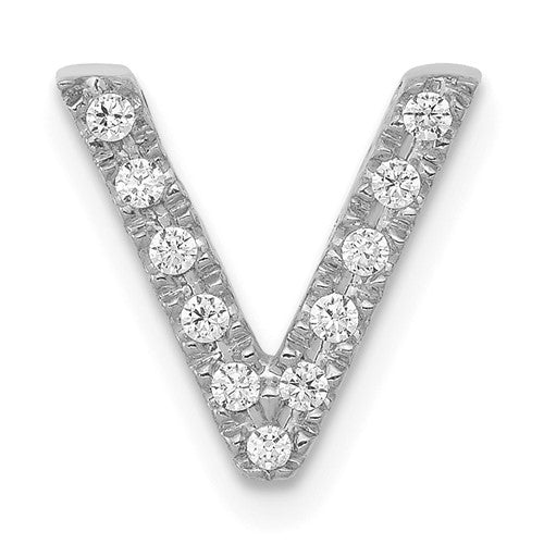 14k-white-gold-diamond-letter-v-initial-charm-SolomonJeweler-Wichita-KS-CustomJewelry