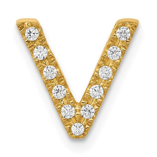 14k-diamond-letter-v-initial-charm-SolomonJeweler-Wichita-KS-CustomJewelry