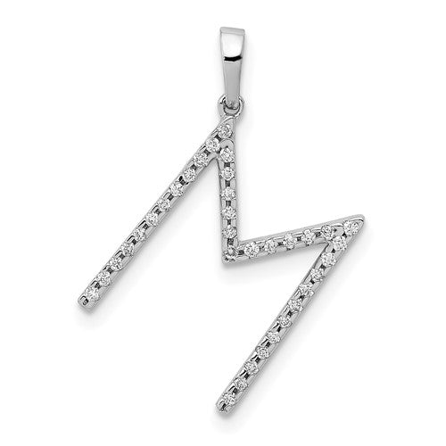 14k-white-gold-diamond-letter-m-initial-pendant-SolomonJeweler-Wichita-KS-CustomJewelry