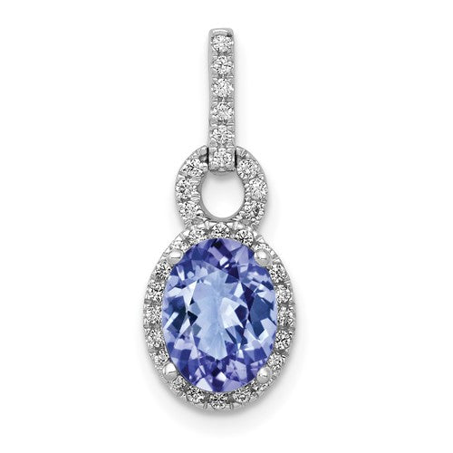14k-white-gold-oval-95-tanzanite-and-diamond-pendant-SolomonJeweler-Wichita-KS-CustomJewelry