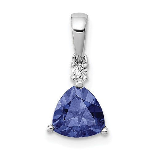 14k-white-gold-trillion-90-tanzanite-and-diamond-pendant-SolomonJeweler-Wichita-KS-CustomJewelry