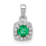 14k-white-gold-diamond-and-20-emerald-square-halo-pendant-SolomonJeweler-Wichita-KS-CustomJewelry