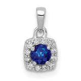 14k-white-gold-diamond-and-20-sapphire-square-halo-pendant-SolomonJeweler-Wichita-KS-CustomJewelry